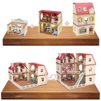 Miniature Furniture 1:12 Bunny Reindeer Kitchen Picnic Car Forest Family Dollhouse Accessories Simulation Set Girl Toys Gift 2