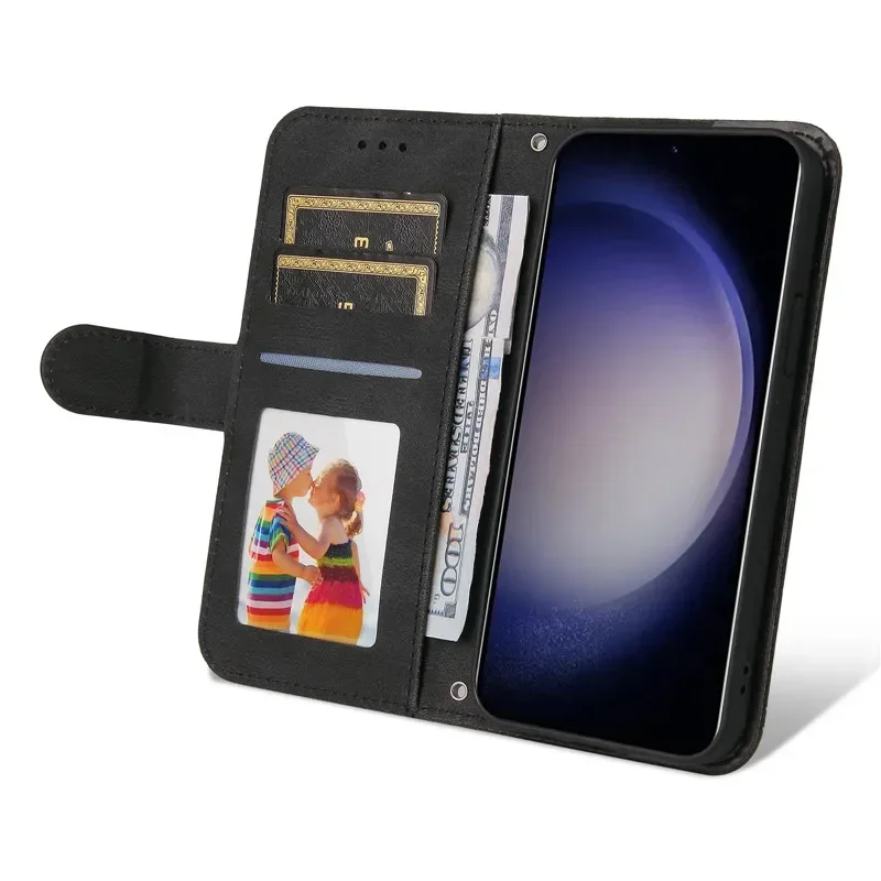 Premium Lanyard Wallet Phone Case with Magnetic Flip Stand - Leather Cover