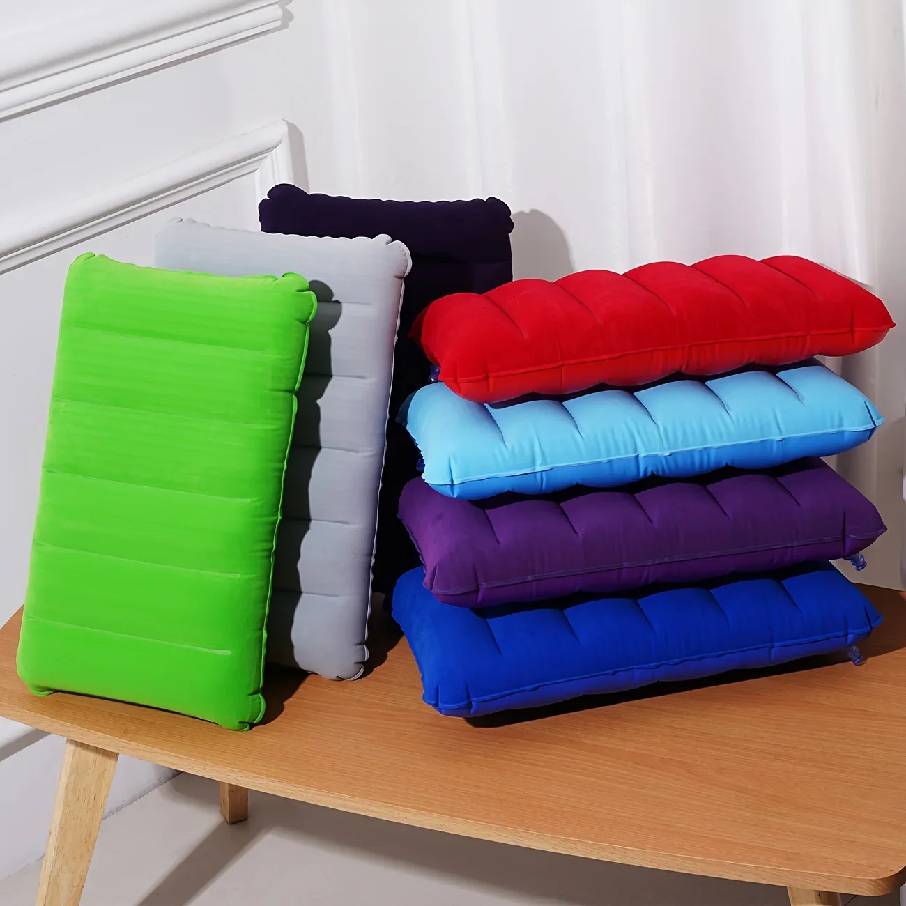 Neck Pillow 1PC Inflatable Square For Outdoor Camping Business Travel Portable Comfortable Pillow Cushion Neck