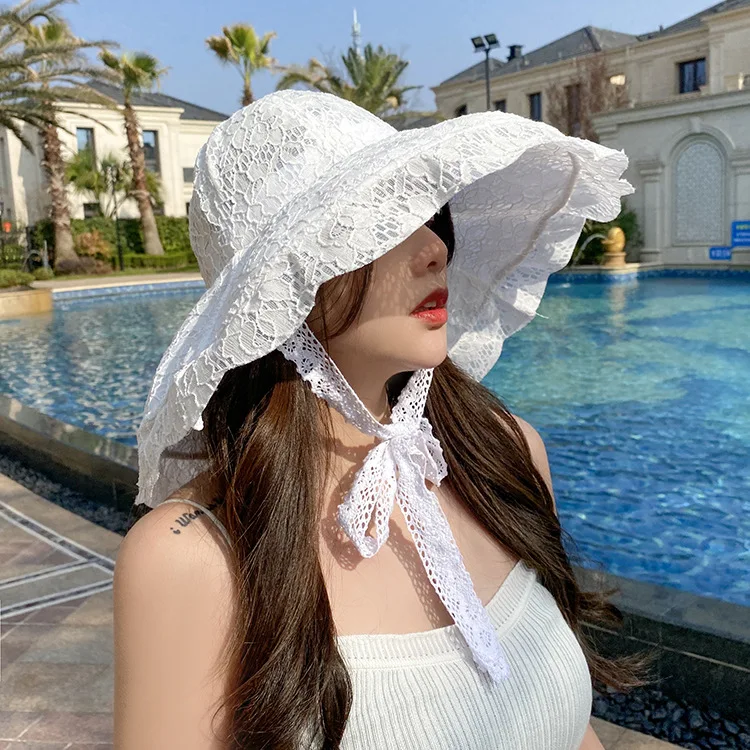 Cappello Estivo Donna Tesa Larga - Nero, Pieghevole, Per Spiaggia E Giardino - Foto 5