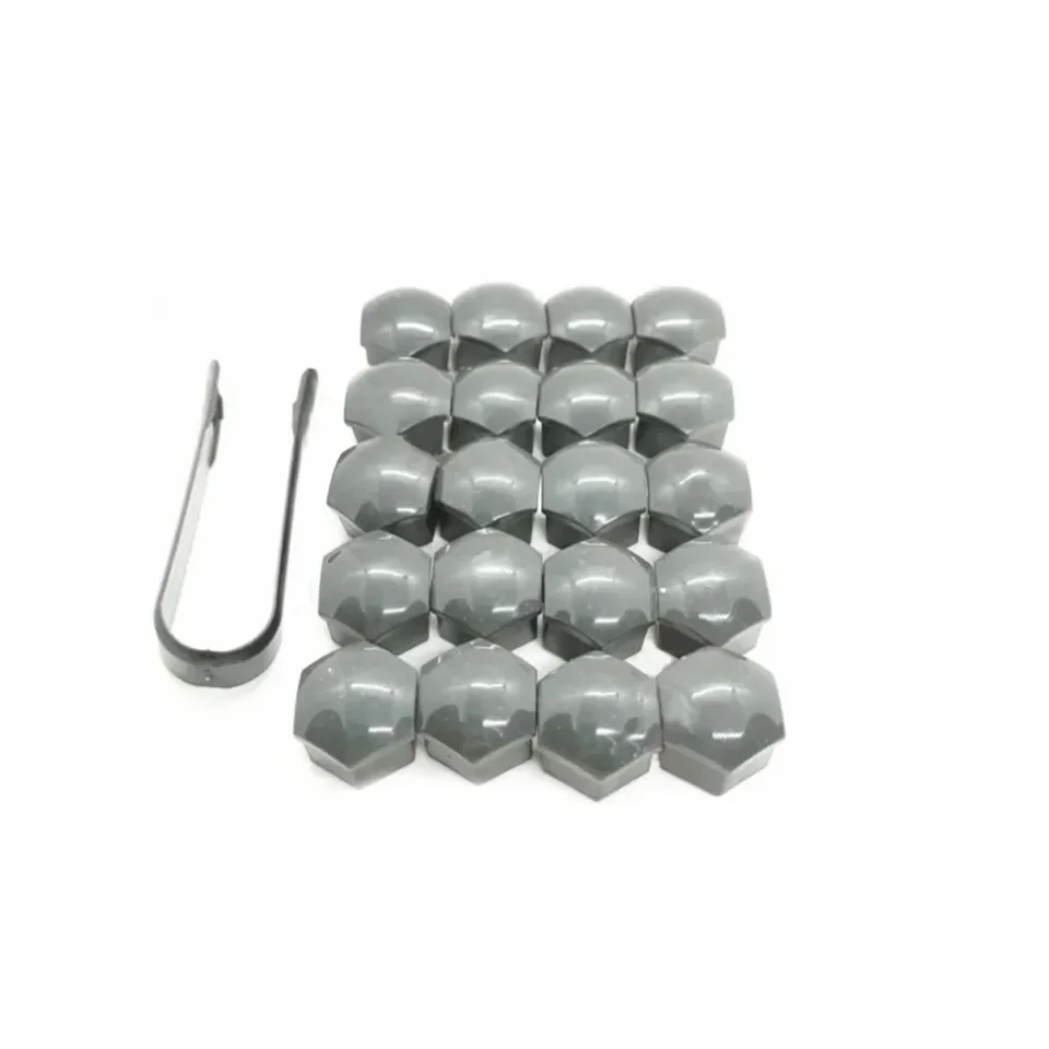 Juego De 20 Tapas Para Tuercas De Rueda - Cubre Pernos De Aleación, Plata/Azul/Rojo | Protección Antipolvo Y Óxido