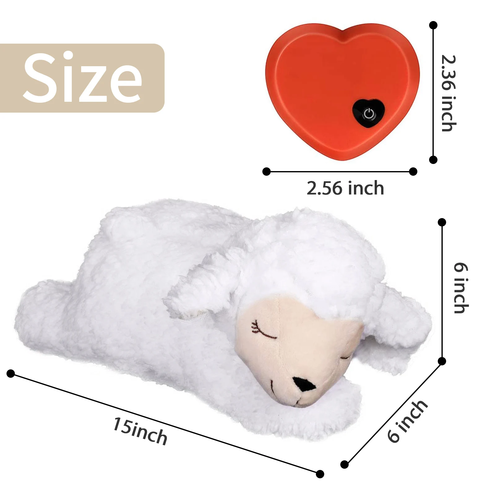 Dog Plush Toy Cute Heartbeat Puppy Behavioral Training Toy Plush Pet