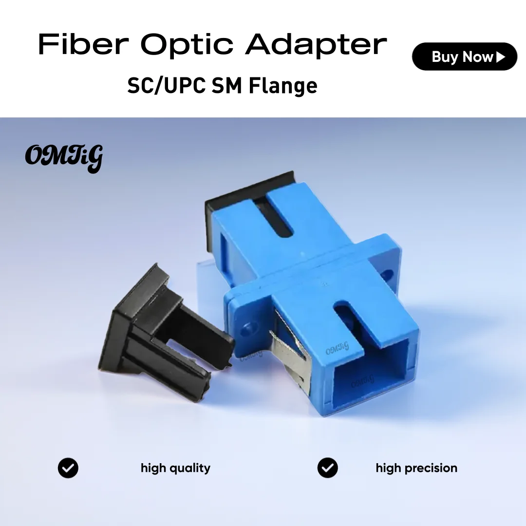 

Single Mode SC/APC Adaptor New SC Female Fiber Optic Simplex SC Flange with Flange Plastic Fiber Coupler Lowest price