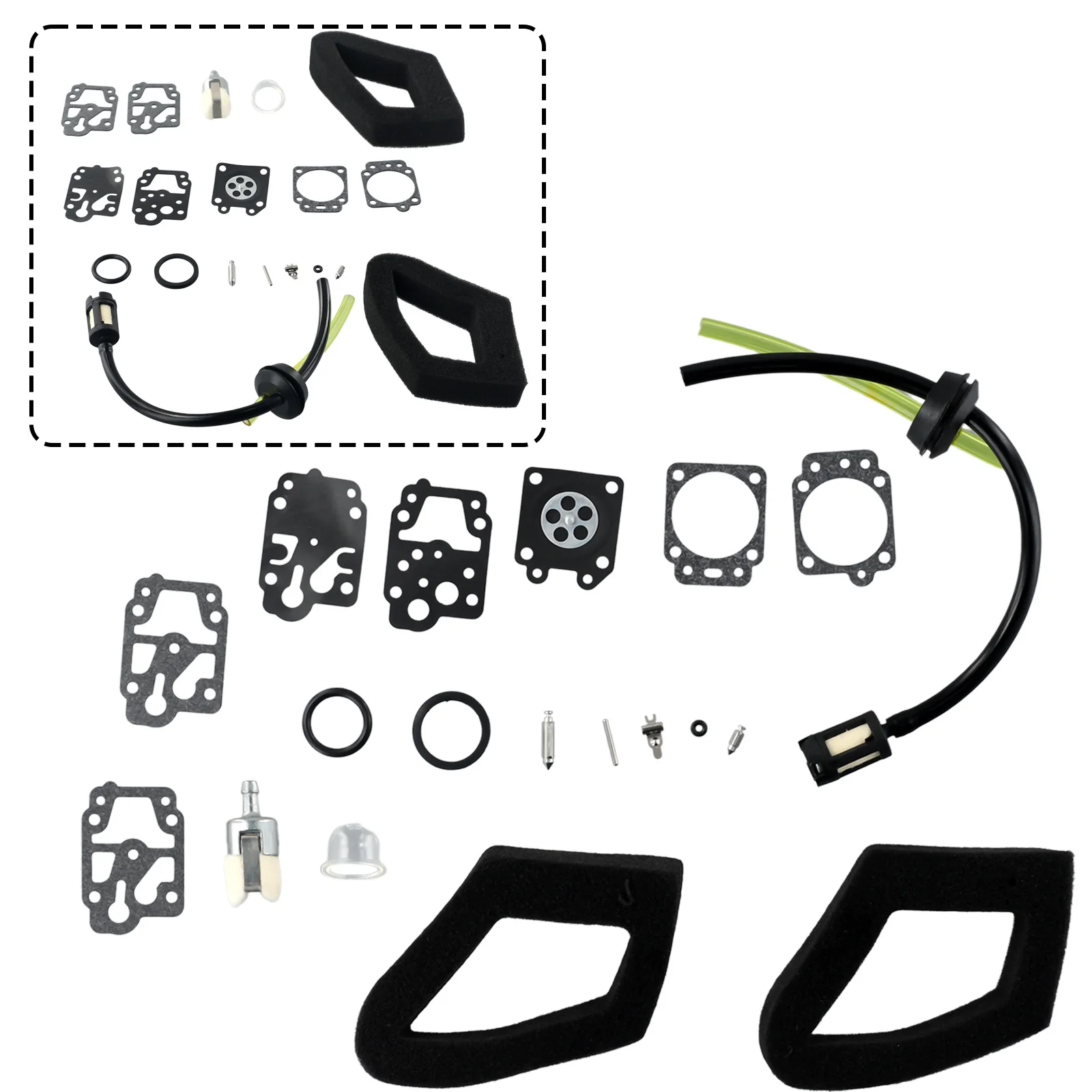 

Air Filters Carburetor Kit Air Filters Attachment For HONDA Fuel Line Kit GX25 GX35 Spare Tool Gaskets HHB25 HHH25