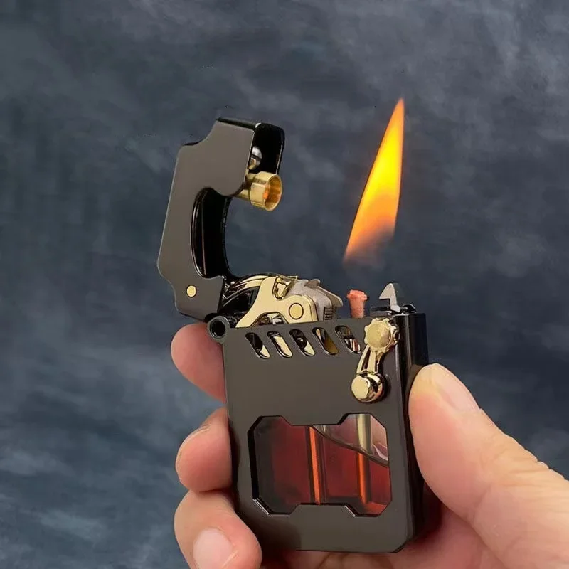 2025 New Zorro Kerosene Lighter Cyber Mecha Transparent Bin Rocker Cool Classic Torrens Tide Men Lighters Wholesale 3