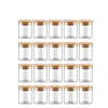 25ml Transparent Glass BottlesJars Vials Terrarium with Bamboo Lids for Art Crafts Wedding Favors 2pcs/5pcs/10pcs/12pcs/20/24pcs 1
