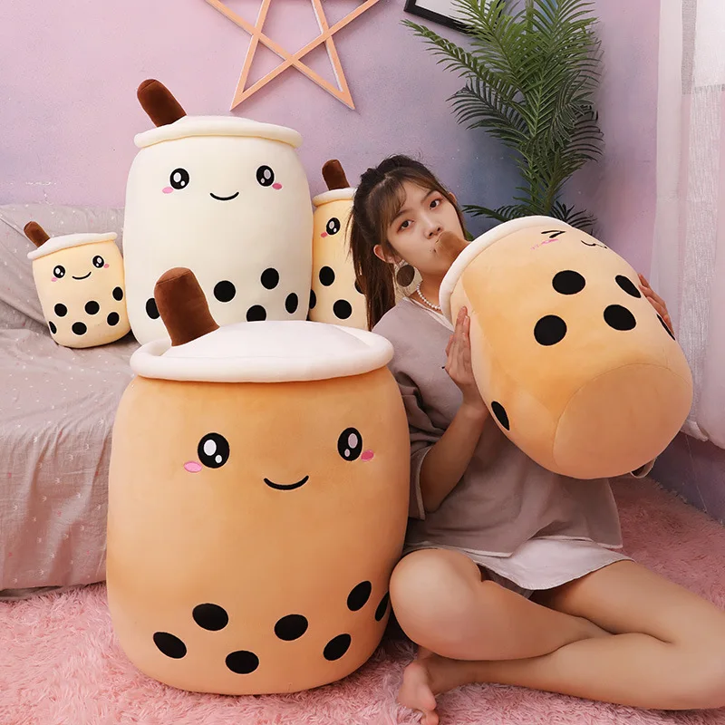 Cute Cartoon Fruit Plush Pillow with Suction Tubes
