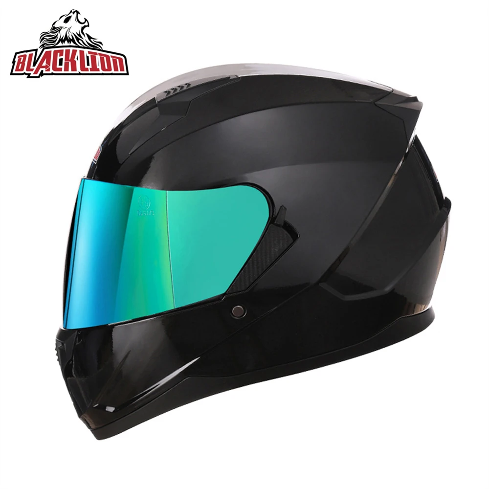 Professional Motocross Racing Dual Lens Casque Italy Brand Blacklion Motorcycle Full Face Helmet Safety Downhill Off Road Casque - Helmets