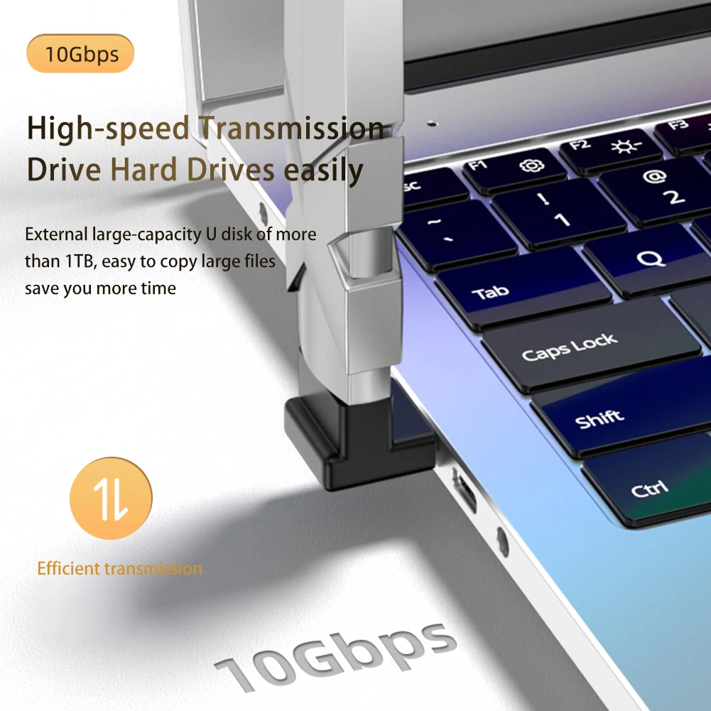 휴대폰용 고속 변속기 커넥터 컨버터, 충전 데이터 케이블 어댑터, USB 3.1, 수-암 변환기, 5V 3A, 10Gbps