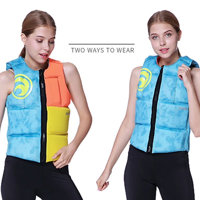 

Women Neoprene Life Jacket Buoyancy Safety Life Vest for Kayak Surfing Sailboard Swimming Boating Drifting Water Rescue 2023 New