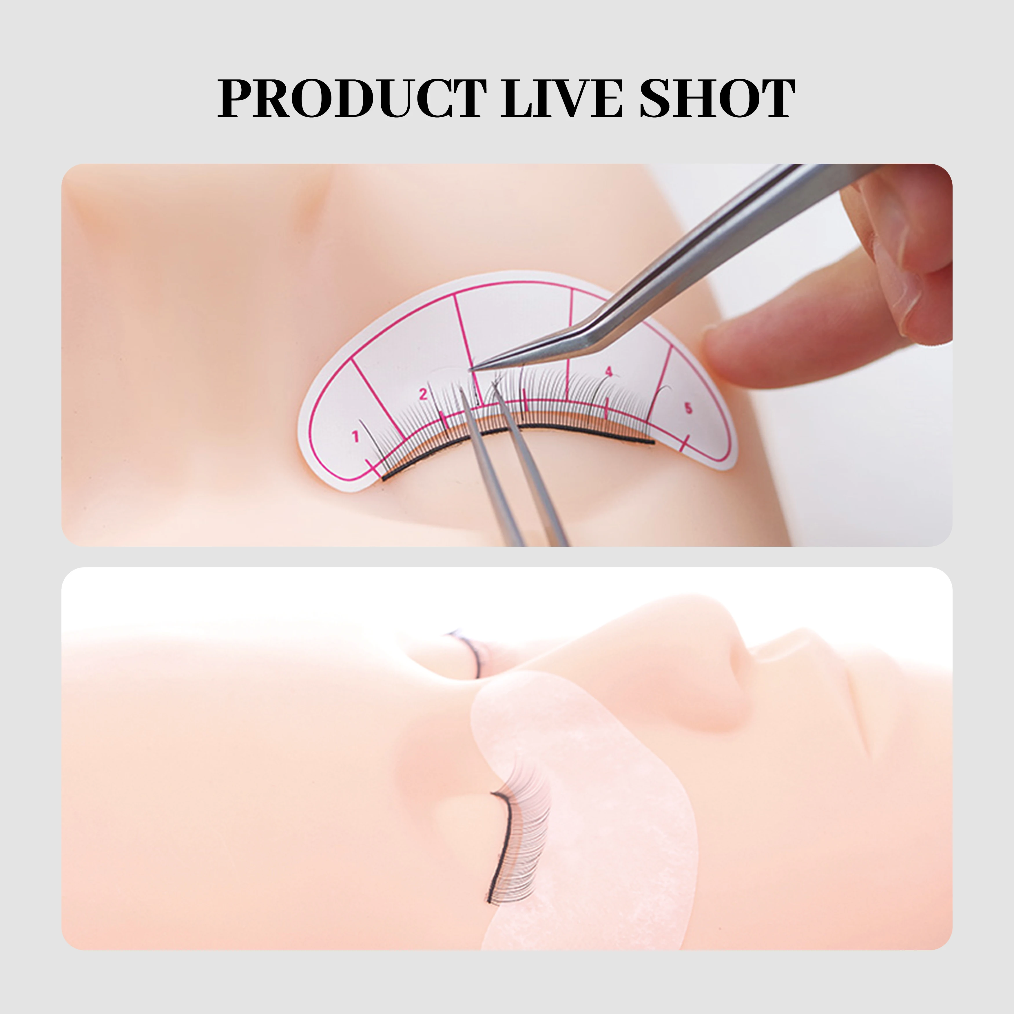 XIUSUZAKI False Eyelash Extension Kit Set for Beginner Practice Kit Supplies Lash Accessories Makeup Set