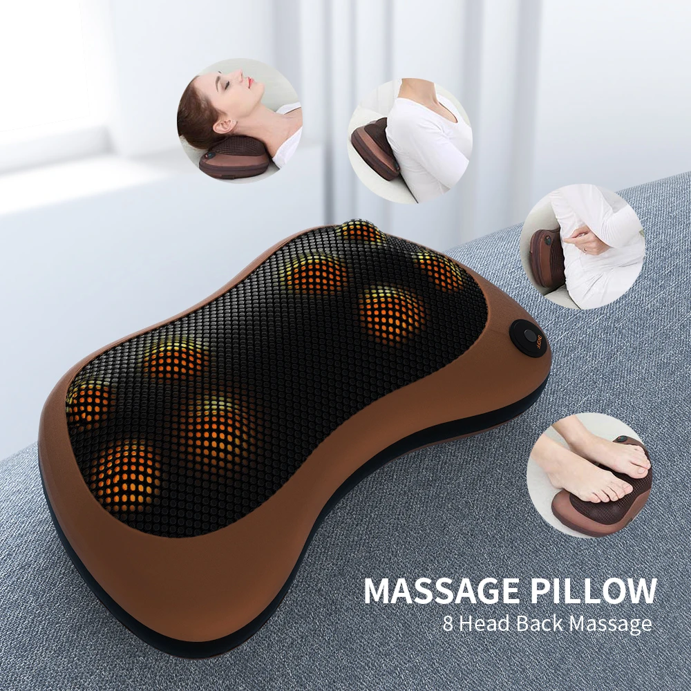 Relaxation Massage Pillow Vibrator Electric Shoulder Back Heating