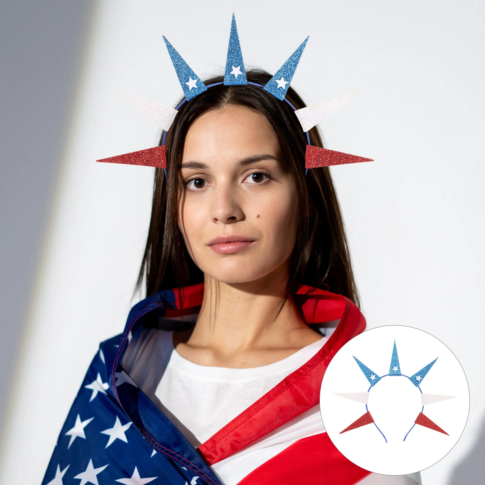 

Independence Day Costume Hair Hoop Fourth of July Headband Tiara Cosplay Supplies