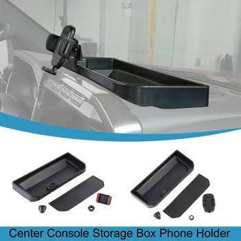 Car Center Console Phone Holder Bracket Storage Box Organizer Tray for Ford F150 2021-2024 2025 GPS Stand Interior Accessories