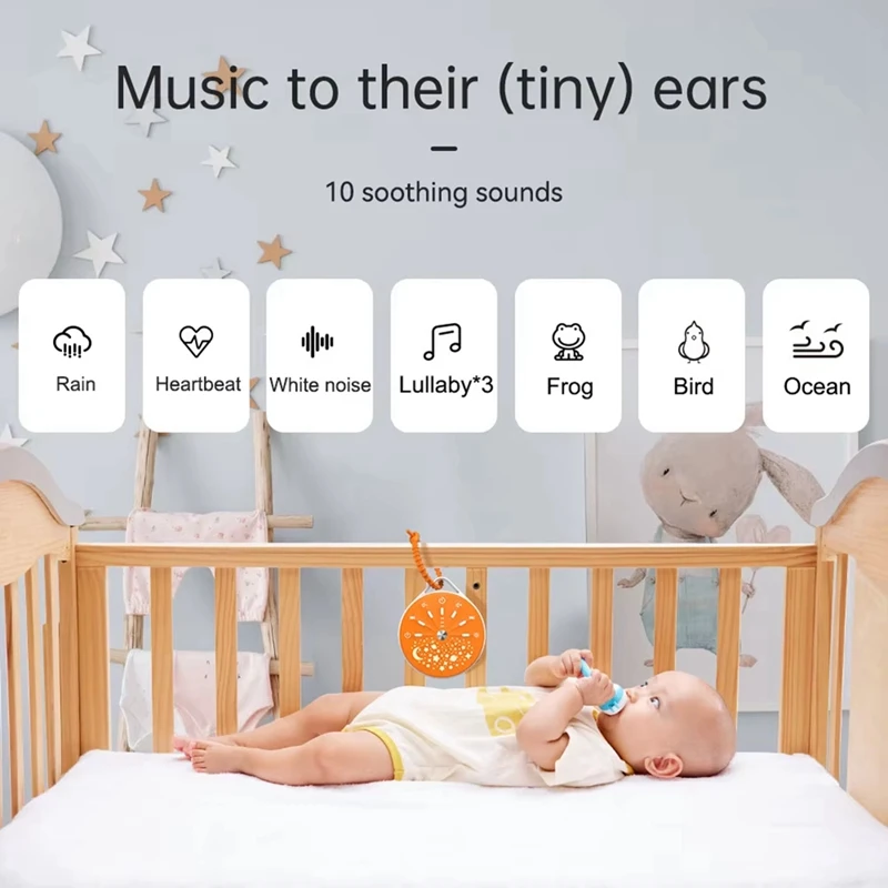 K6 Baby White Noise Machine USB Sleep Machine Baby Sleep Sound Player Night Light Timer Noise Player For Sleeping
