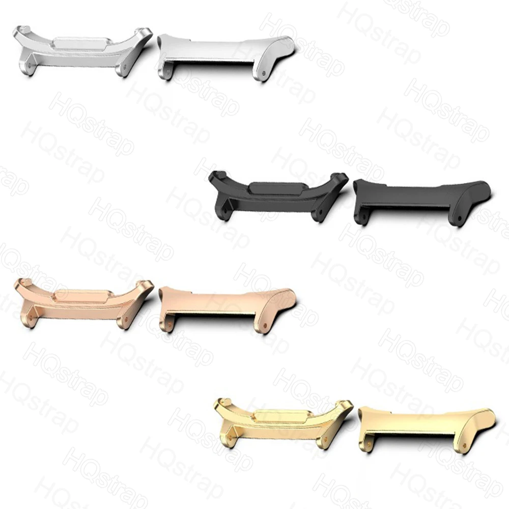 Stainless Steel Watch Strap Adapter Connectors - Set of 2