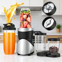 900W Blenders for Smoothies, 15-Piece Personal Blender and Grinder Combo, 4 BPA-Free Portable Cups, Nutritious Recipe