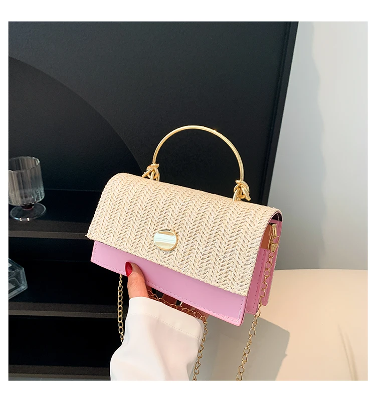 Fashion Pu Hasp Ladies Top-Handle Bags Braid Design 2024 New Brand Shoulder Bags for Women Free Shipping Bolsas Femininas