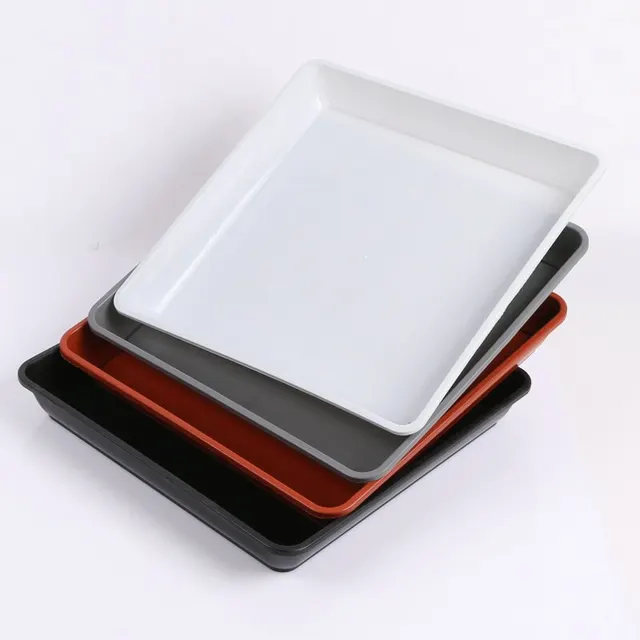 1 Db Négyzet Alakú Virág Edény Műanyag Erkély Edények Bonsai Tál Óvoda Zamatos Medence Ültetvény Utánozás 18 Otthoni Kert - Image 5