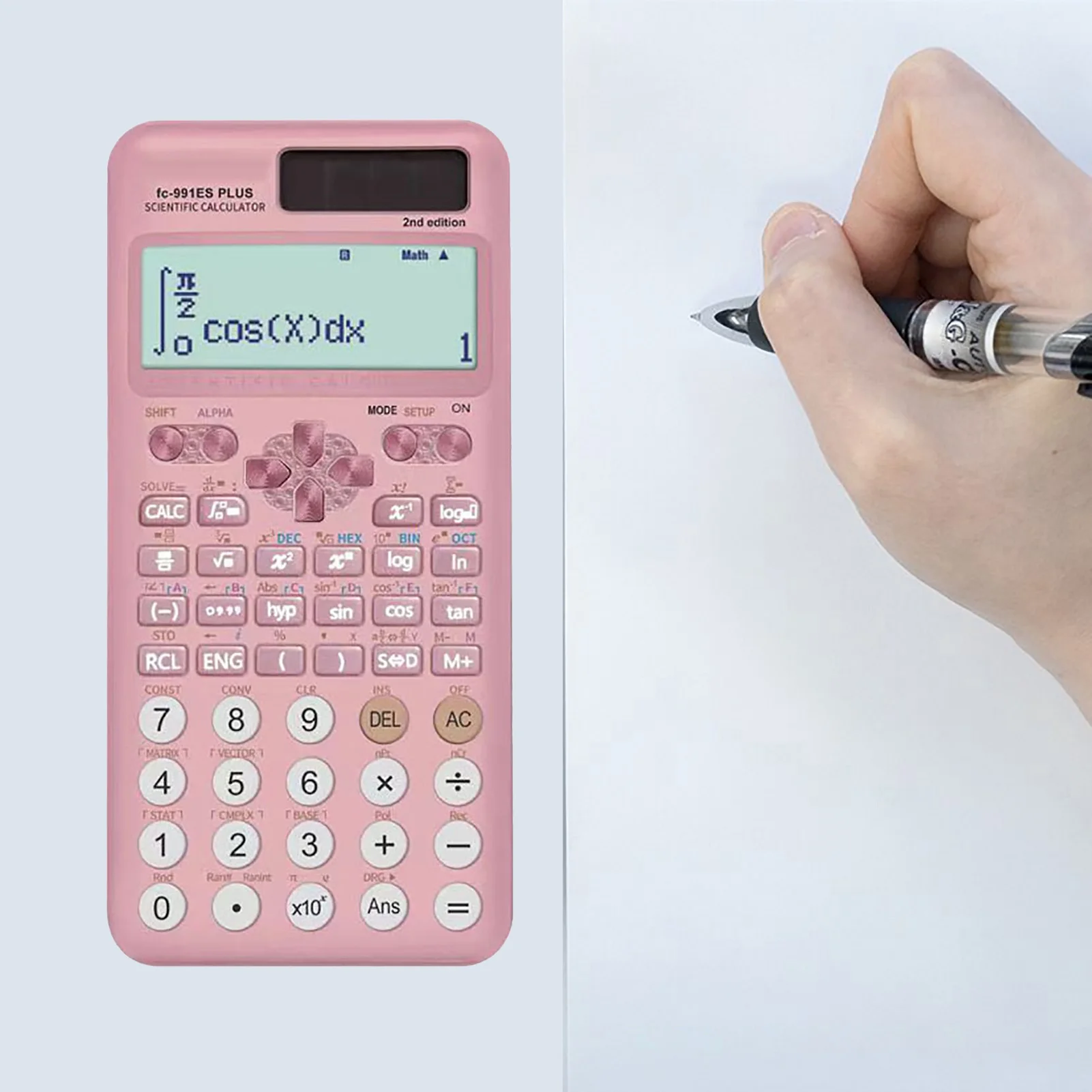 Scientific Calculators Math Calculator with 417 Function 10+2Digits Display Dual Power Supply Ideal for Teachers College Student - 3