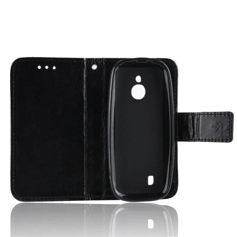 Luxury Leather Flip Wallet Phone Case with Stand Function and Lanyard