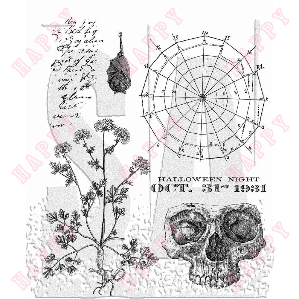 

Halloween Obscure Metal Cutting Dies Stamps Embossing Template Scrapbook Diary Decoration Paper Craft DIY Greeting Card Handmade