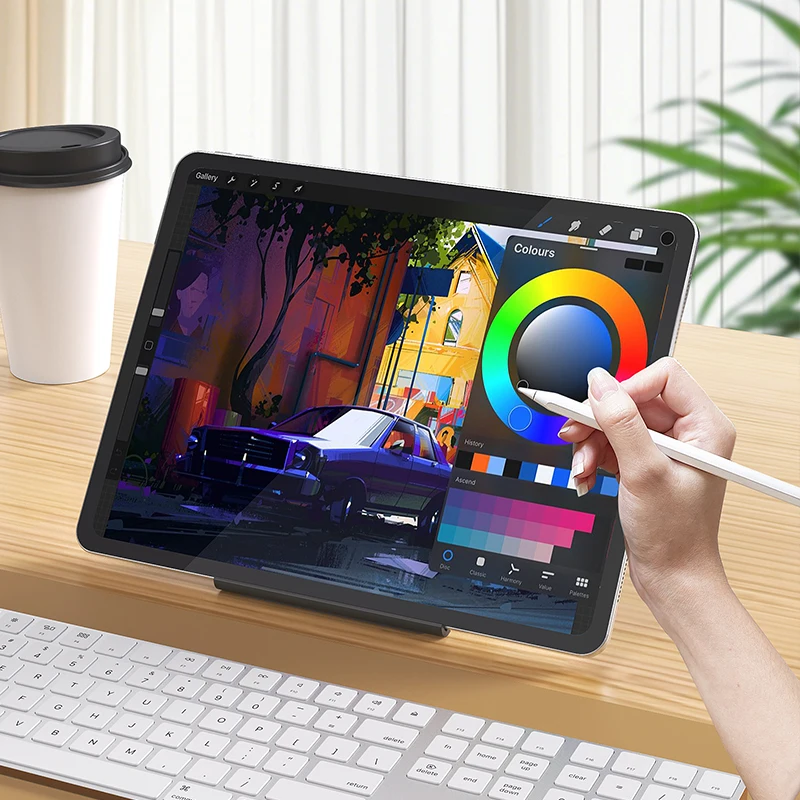 CABLETIME 수직 조절식 노트북 스탠드 중력 홀더 열 방출 미끄럼 방지 실리콘 MacBook Surface iPad HP Dell용