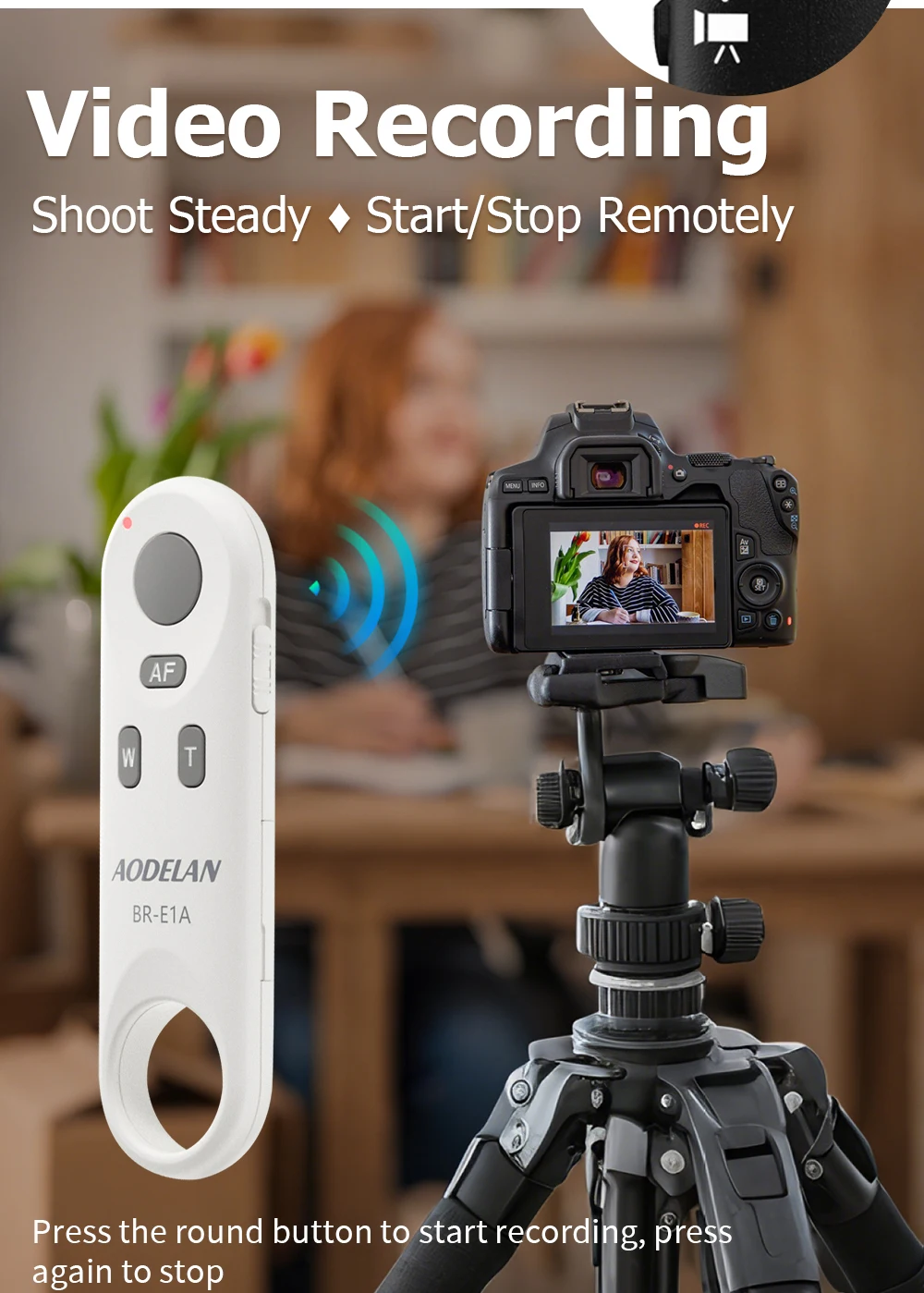 BR-E1A Wireless Remote Control for EOS R10 R6 R5C R RP M50II M6II 850D 200DII 2