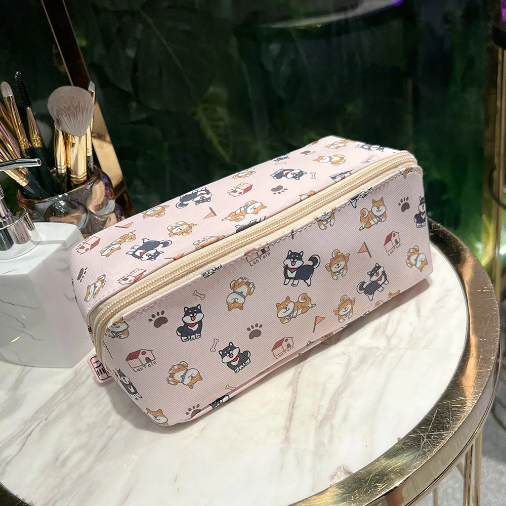 Large capacity portable travel wash bag Square hand hold waterproof cute storage bag