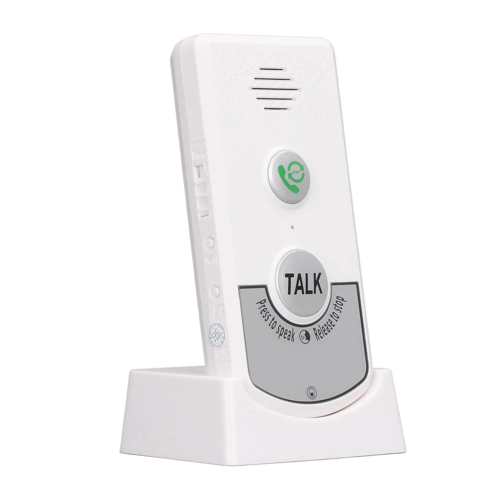 Wireless Voice Doorbell Wireless Voice Intercom Home Smart 2 Way Talk Doorbell for Elderly Caregivers and Disabled People