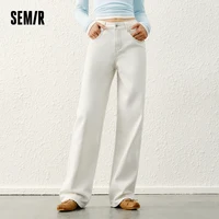 Semir Jeans femmes 2025 nouveau Style d'hiver avec pantalon doublé polaire longueur au sol pantalon à jambes larges de Style Hong Kong 4