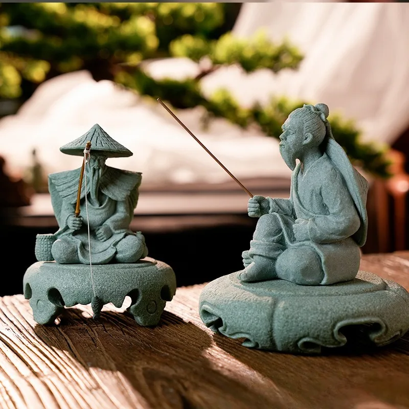 Garden Statue Miniature Figurine Sandstone Statue Flower Pot Decoration Artwork Landscape Home Ornament Garden Accessories for Micro Landscape garden statue,garden decoration
