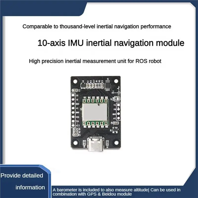 로봇 자동차 RC 10축 IMU 관성 항법 모듈 M USB 자력계 AHRS 자이로스코프 자세 센서 ROS