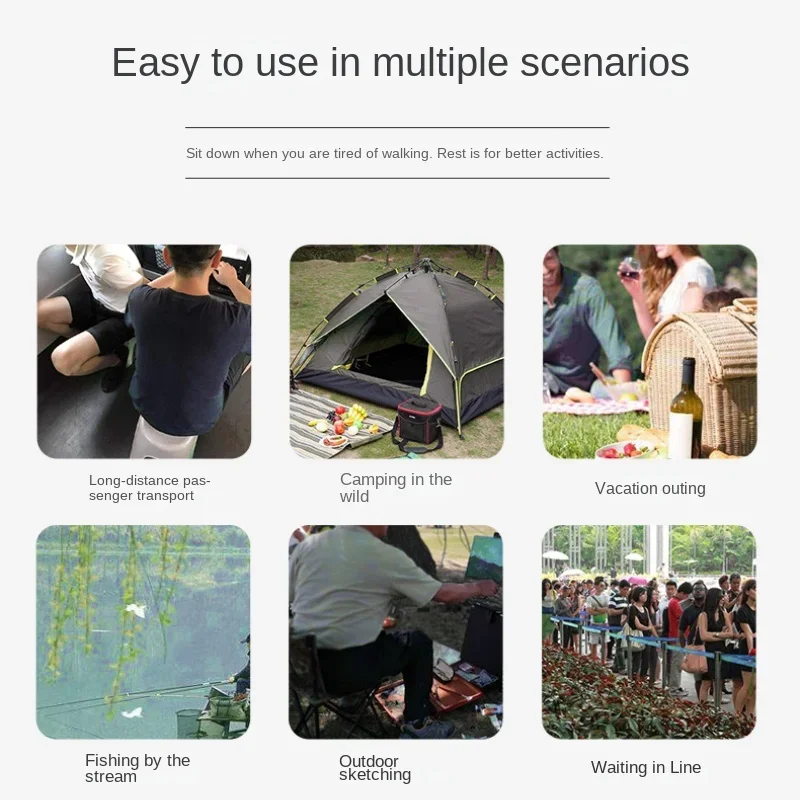 Portable Telescopic Folding Stool Outdoor Camping Retractable Stools for Travel Hiking Beach Chair Foldable Fishing Stool Chairs 2