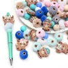 8/63Pcs Silicone Beads Cartoon Bull Silicone Bead Food Grade Teether Bead DIY Pacifier Chain Necklace Accessories Infant Care 4
