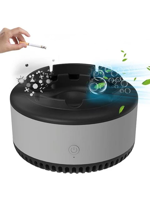 Cendrier purificateur d'air 2 en 1 - Cendrier électronique pour