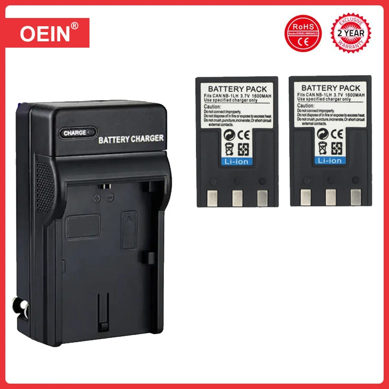 Battery NB-1L NB-1LH for Canon S110 Digital ELPH S110 S200 S230 S300 S330 S400 S410 PowerShot 100 200 Batteries Charger 1600mAh 3