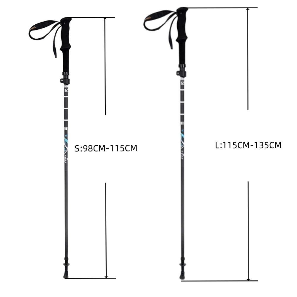 Carbon Fiber Hiking Poles Portable Walking Poles Walking Sticks Ultralight Collapsible Hiking Outdoor