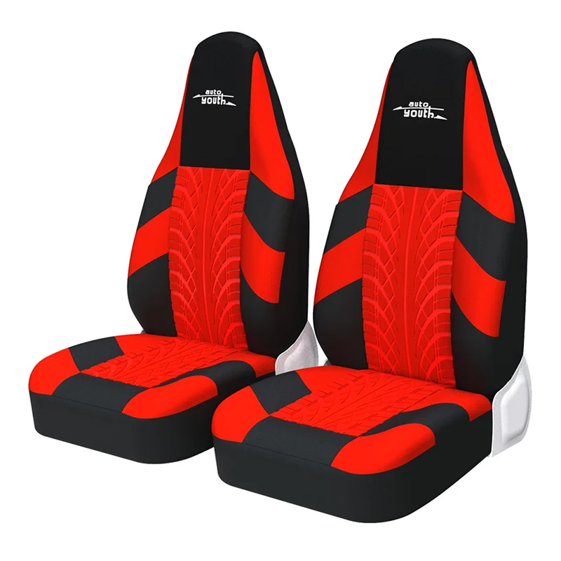 Coprisedili Anteriori Auto Universali – 2 Pezzi – Traspiranti, Elastici, Motivi Vivaci – Adatti A Sedili Auto, Camion, SUV - 3
