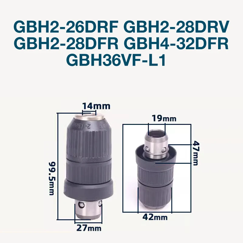 

Quick Change Fitting Chuck for Bosch GBH2-26DRF 2-28DRV DFR GBH2-32DFR 36VF-L1 Power Hammer Power Tool Fitting Replacement