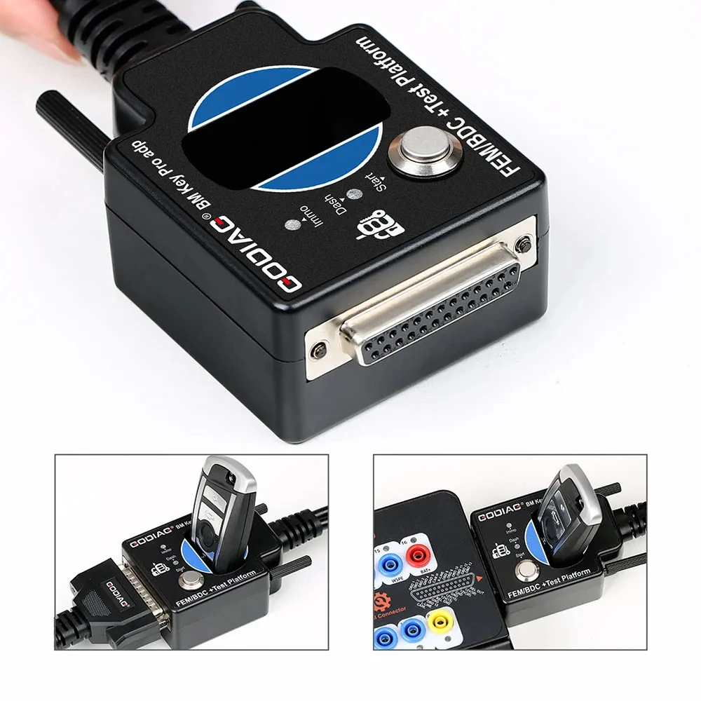 BMW FEM BDC CAS4 + 프로그래밍 GODIAG 테스트 플랫폼 지지대, 모든 키 손실 작업, Lonsdor Autel VVDI2 IM608 CGDI ACDP