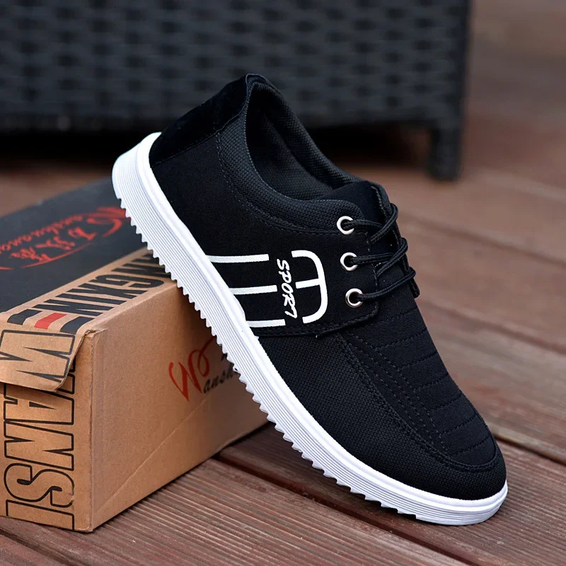Hot Men's Brand Canvas Shoes Lightweight Sneakers Autumn Men  Breathable Vulcanized Shoe Lace Up Work Footwear Man Drive Shoe 6