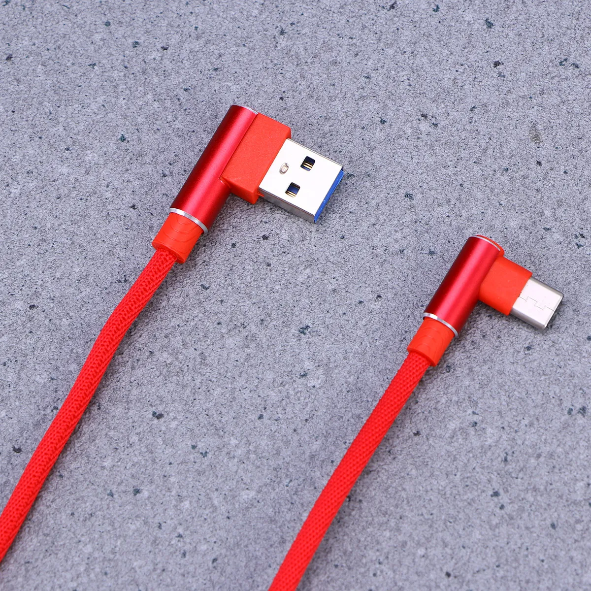 1M 직각 USB Type-C 케이블 나일론 편조 고속 충전 데이터 동기화 충전기 코드 P20 10 Galaxy S9 Note용