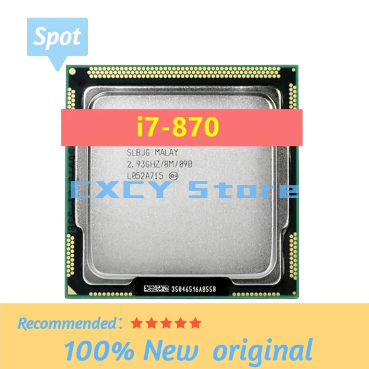 Processore I7 870 Quad Core 2.93Ghz Tdp 95W Lga 1156 8Mb Di Cache Cpu Desktop (Funzionante 100%