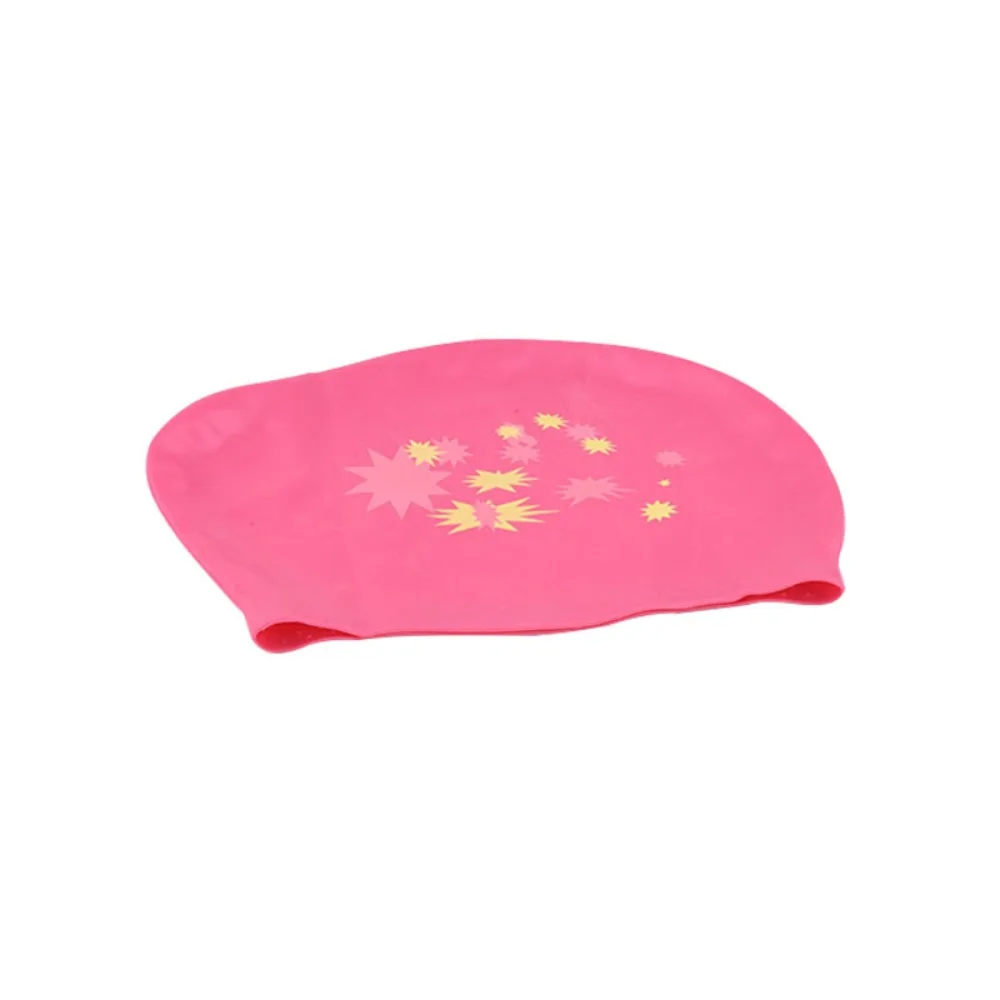 Large Size Long Hair Swimming Cap New Star Pattern Silica Gel Silicone Swimming Cap Elastic Waterproof Swim Gear Lady 2