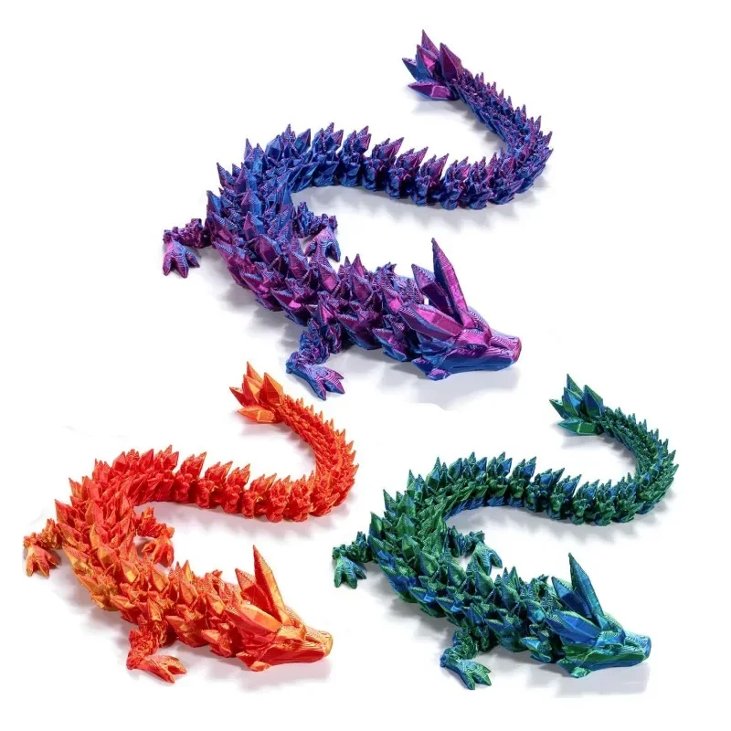 3D Printed Toy 1/2PCS 3D Printed Dragon Egg Dragon Full Articulated Modle Movable Rotatable Articulated Desktop Ornament Kid Toy