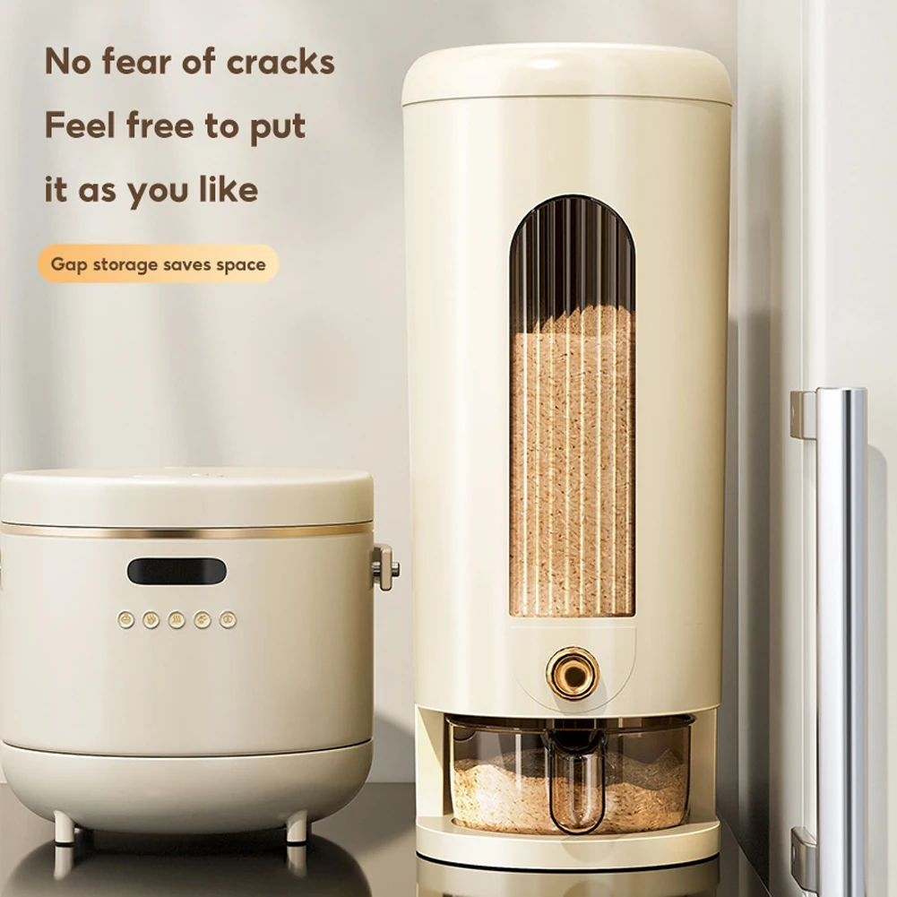 5KG Automatic Rice Dispenser Moisture-proof Rice Storage Box Large Capacity Cereal Rice Container Kitchen Dry Food Dispenser 3