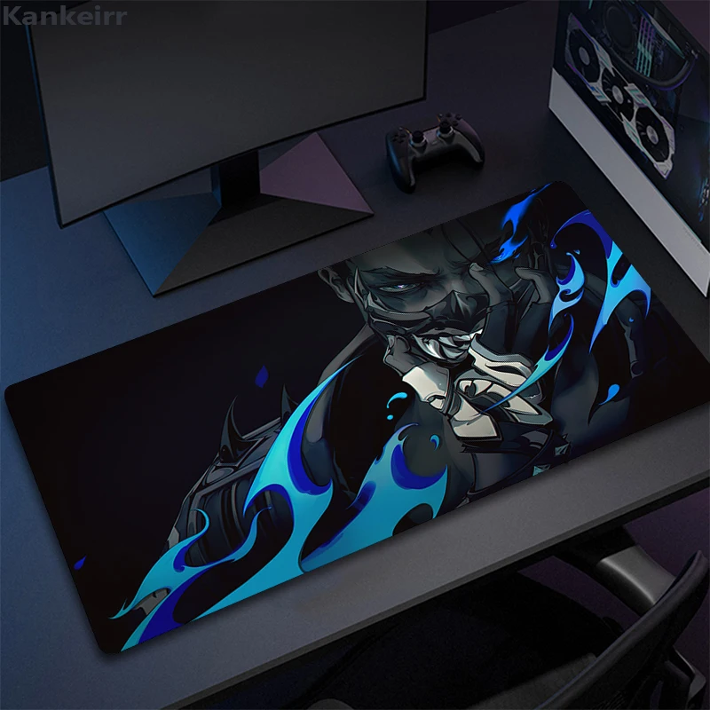 Valorant-grande Anime dos Desenhos Animados Mouse Pad Bonito Gaming Mousepad Gamer Desk Protector Acessórios para pc Teclado Mat - Imagem 3