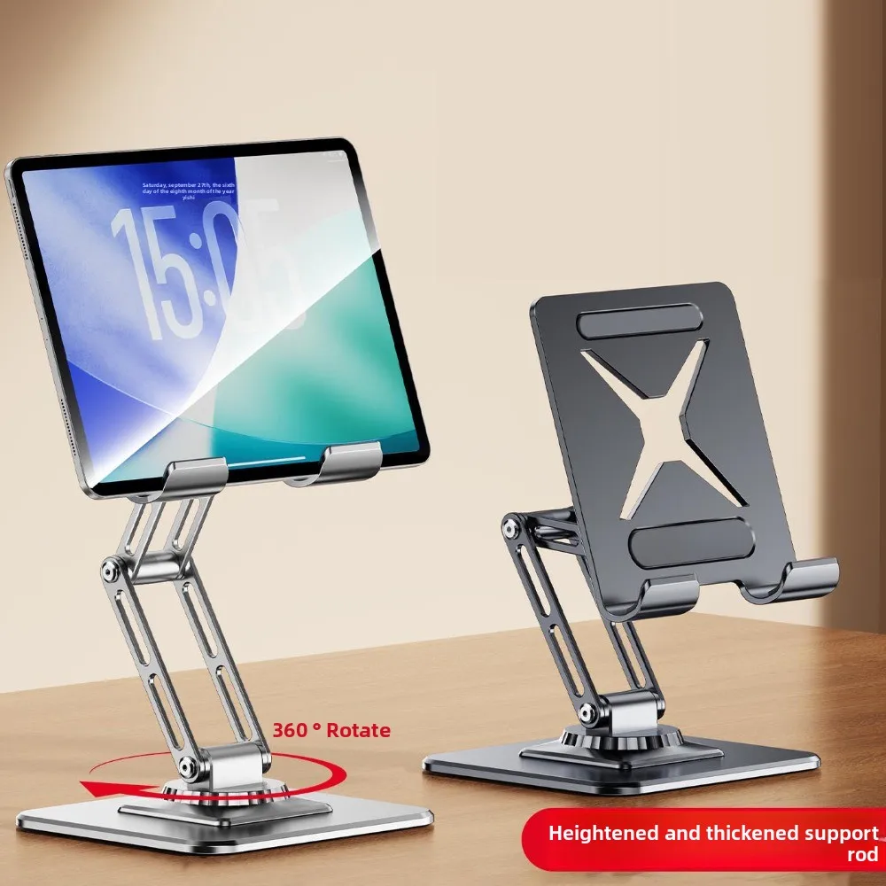 Rotatable Foldable Adjustable Tablet and Phone Stand with Anti-Slip Metal Frame