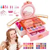 Kids Makeup Kit For Girls Real Washable Makeup Set Princess Play Make Up Toys Toddler Cosmetic Set Makeup Vanities Children's 2